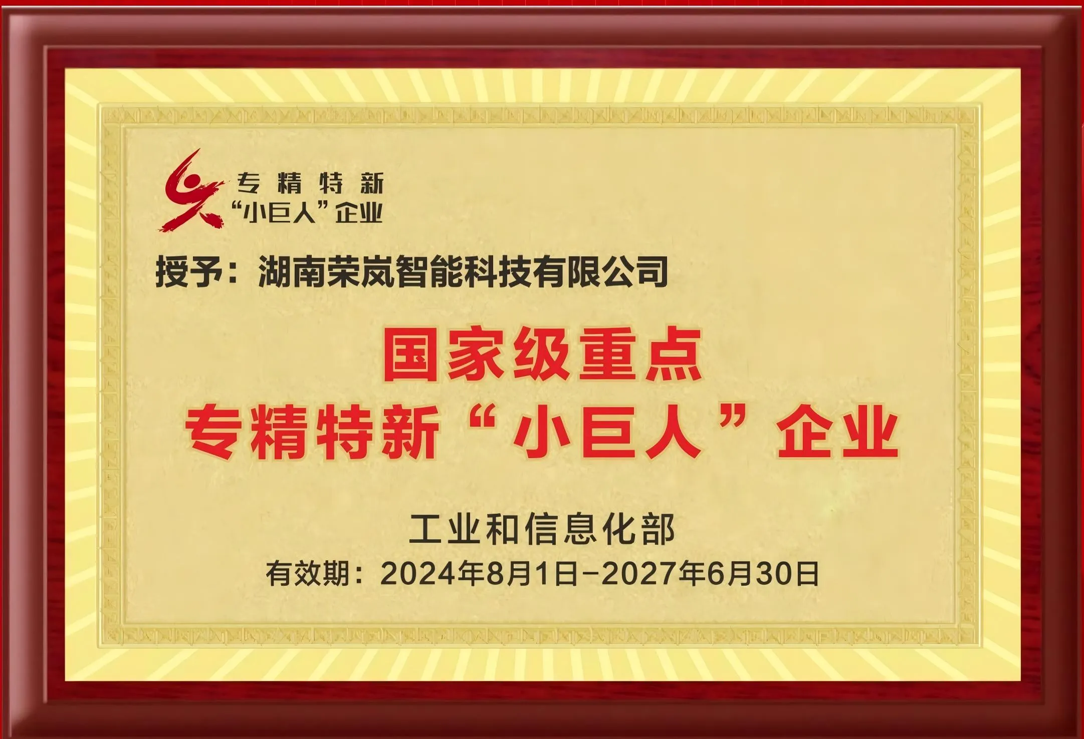 国家级重点专精特新“小巨人”企业